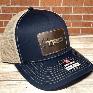 Richardson 112 Tacoma TRD Leatherette Patch Trucker Hat  Navy/Khaki